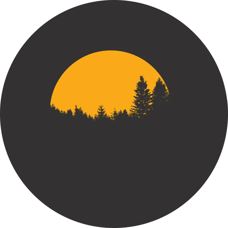Badge Mountain Trees Stickdatei – Natur