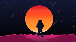 Planet Space Astronaut Stickdatei
