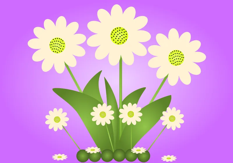 Flowers Flower wallpaper Margaritas Stickdatei – Blumen