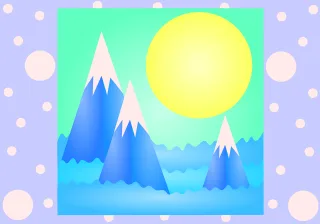 Mountains Sunset Paper Stickdatei