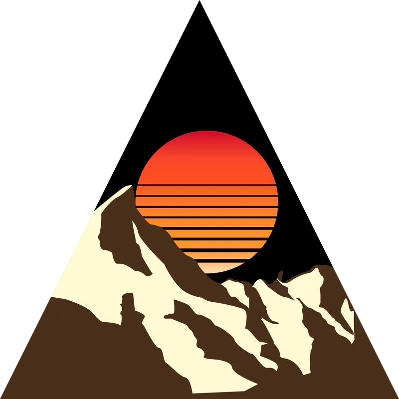 Mountain Sunset Sunrise Stickdatei – Natur