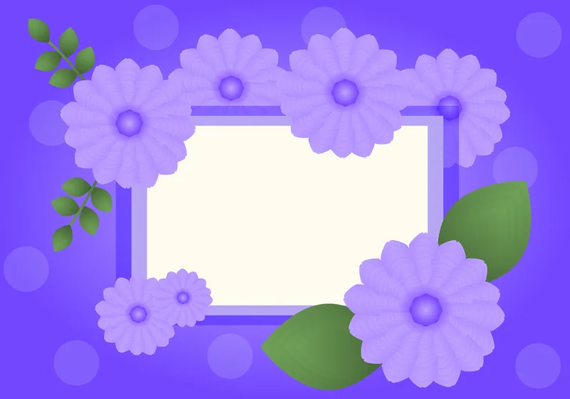 Floral card Frame Beautiful flowers Stickdatei – Blumen