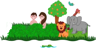 Creation Adam and eve Bible story Stickdatei