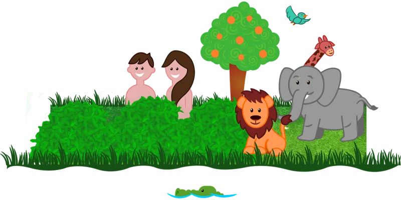 Creation Adam and eve Bible story Stickdatei – Tiere