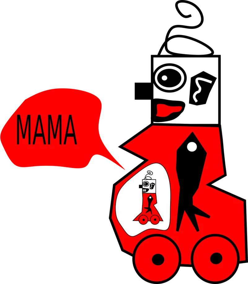Robot Alien Mother Stickdatei – Kinder