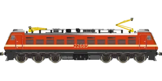 Electric train Rail India Stickdatei