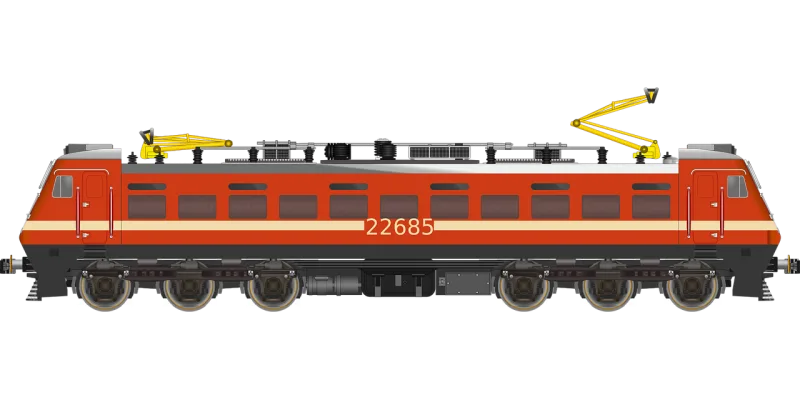 Electric train Rail India Stickdatei – Fahrzeuge