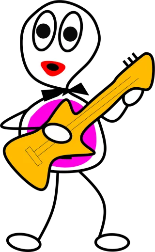 Rock star Musician Doodle Stickdatei