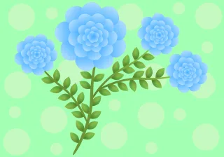 Flower motif Nature Blue flowers Stickdatei – Blumen