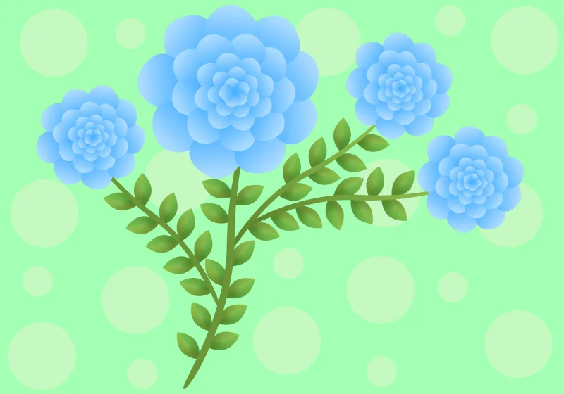 Flower motif Nature Blue flowers Stickdatei – Blumen