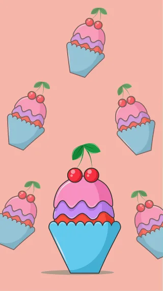 Cherry ice cream Dessert Snack Stickdatei