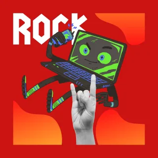 Rock Pop Music Stickdatei