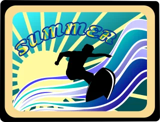 Summer Surfing Fun Stickdatei