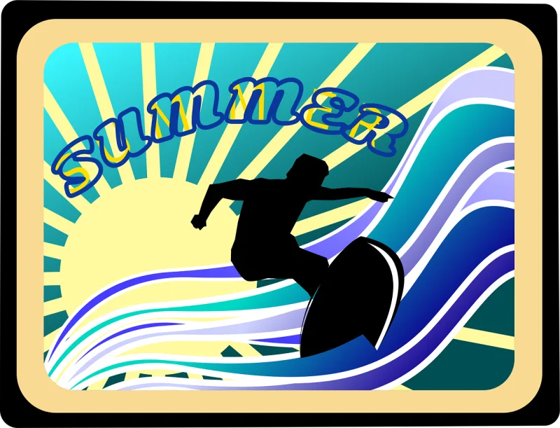Summer Surfing Fun Stickdatei – Sport