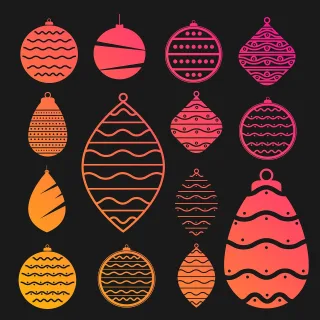 Christmas balls Christmas Christmas baubles Stickdatei