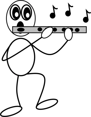Flute Musician Instrument Stickdatei