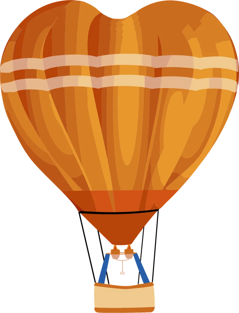 Hot air balloon Nature Heart Stickdatei – Kinder