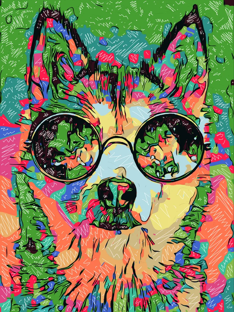 Dog Husky Nature Stickdatei – Tiere