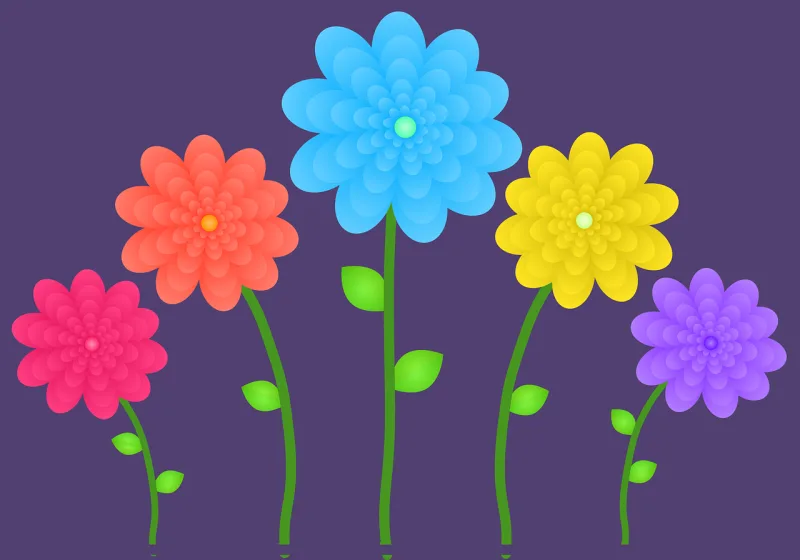 Flowers Colorful flowers Floral background Stickdatei – Blumen
