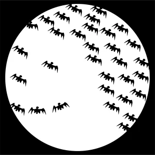 Moon Bats Silhouette Stickdatei
