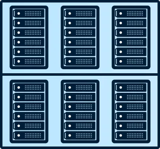 Servers Datacenter Cloud computing Stickdatei