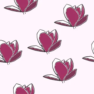 Magnolia Seamless Pattern Stickdatei