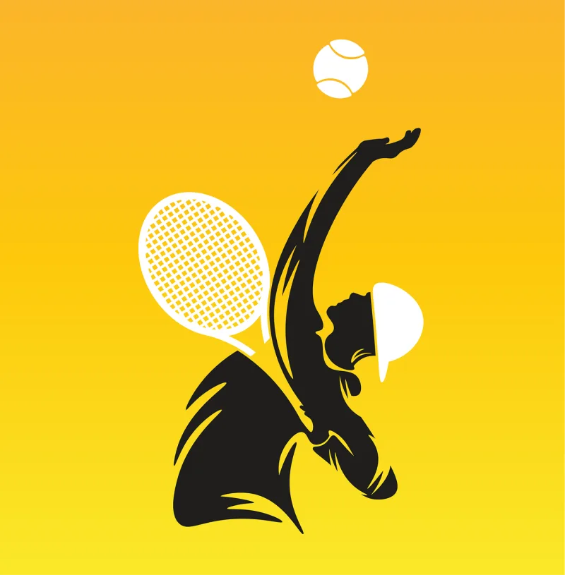 Logo Tennis Sport Stickdatei – Sport