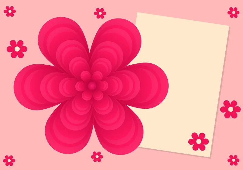 Floral card Greeting card Copy space Stickdatei – Blumen