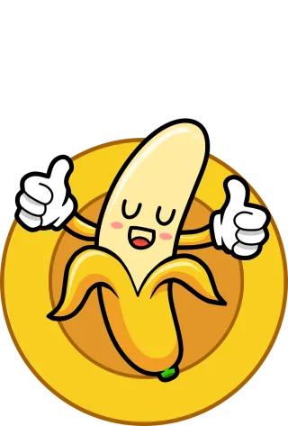 Banana Fruit Logo Stickdatei – Essen & Trinken