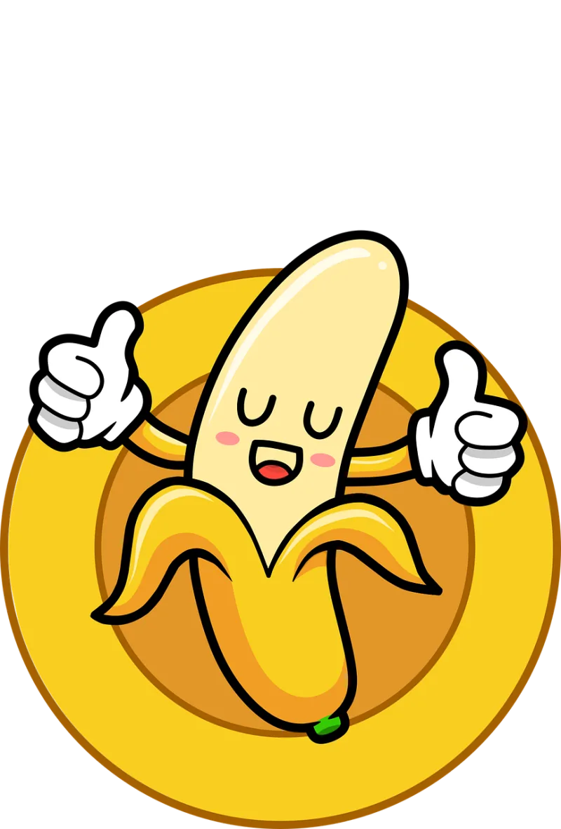 Banana Fruit Logo Stickdatei – Essen & Trinken