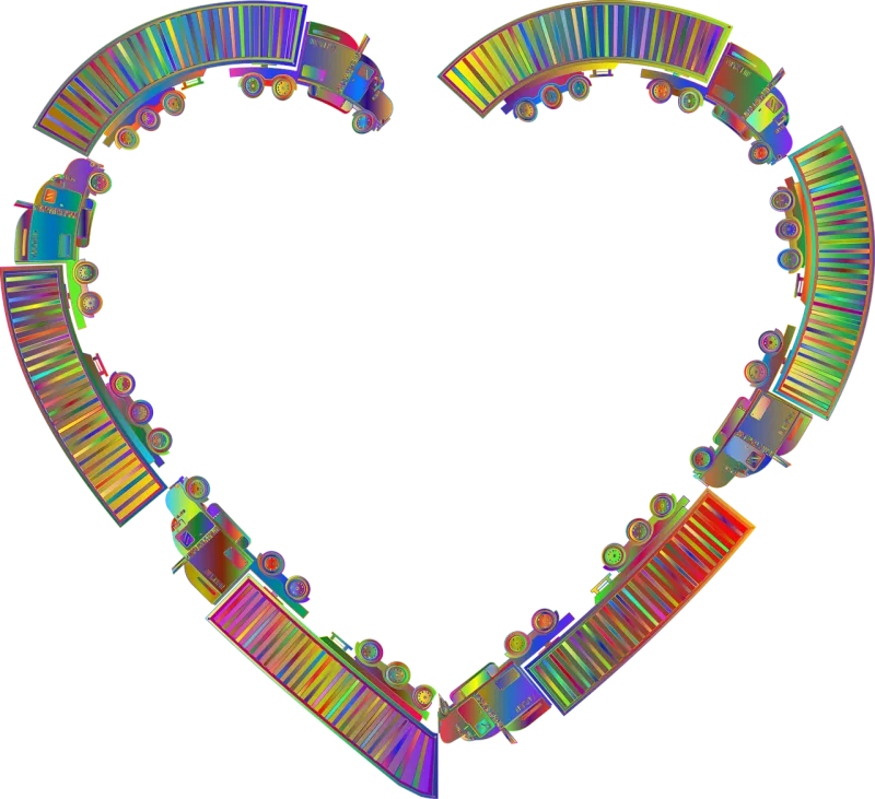 Truck Heart Love Stickdatei – Fahrzeuge