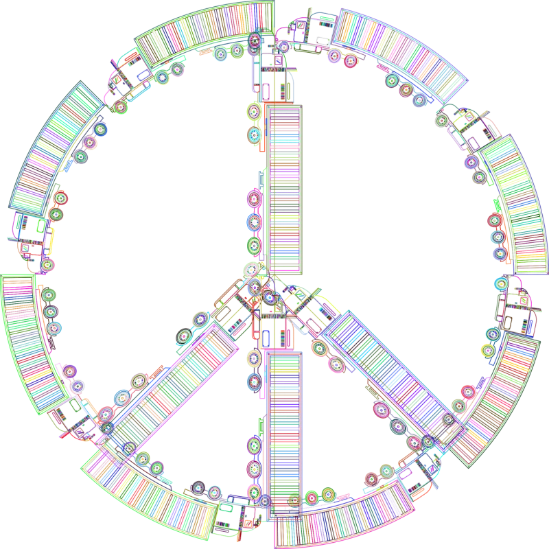 Truck Peace sign Symbol Stickdatei – Fahrzeuge