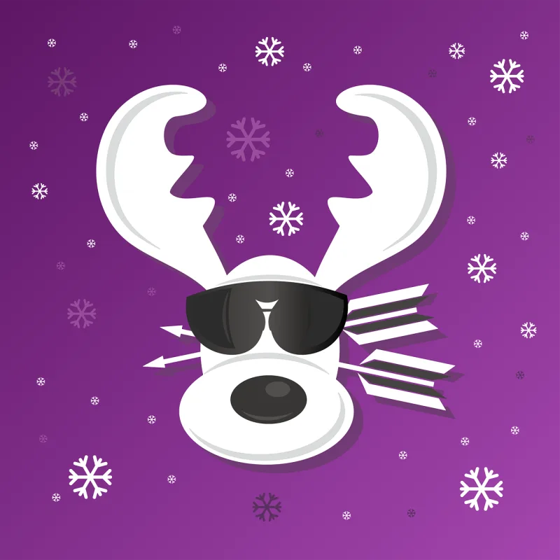 Deer Nature Reindeer Stickdatei – Weihnachten
