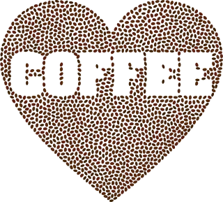 Coffee Heart Love Stickdatei
