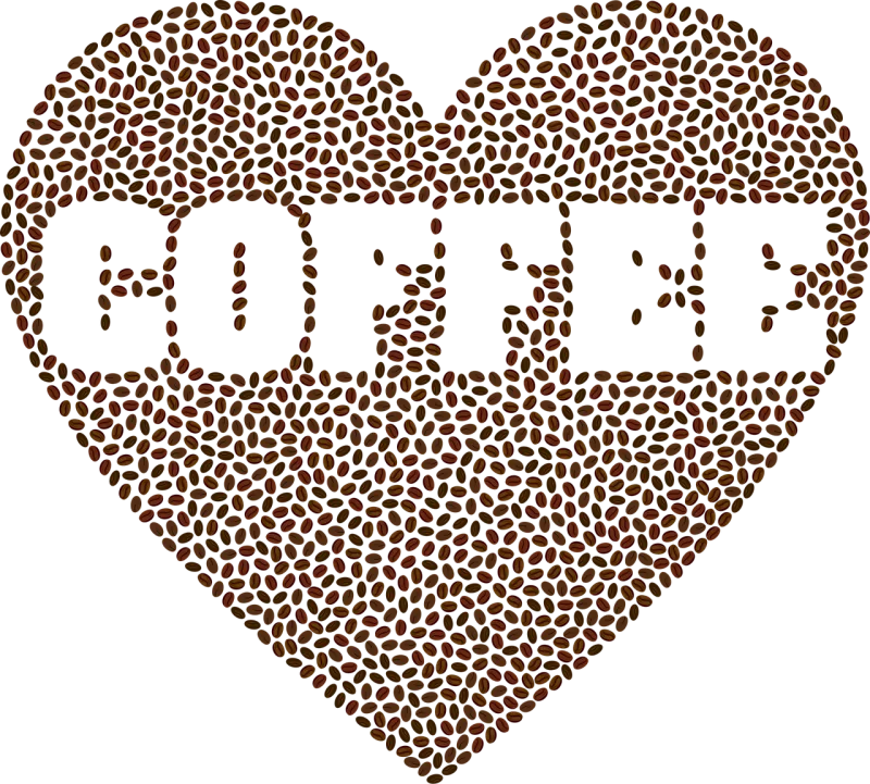 Coffee Heart Love Stickdatei – Essen & Trinken