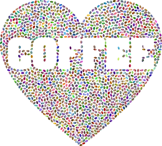 Coffee Nature Heart Stickdatei – Essen & Trinken