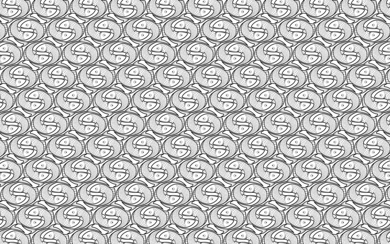 Fish Pattern Wallpaper Stickdatei – Sport