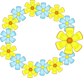 Flower garland Floral frame Nature Stickdatei