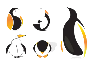 Penquins Animal Wildlife Stickdatei