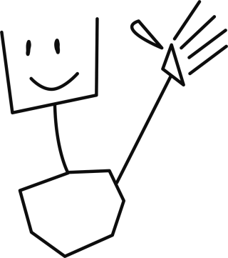 Wave Greeting Cartoon Stickdatei