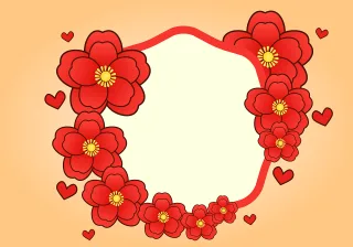 Floral frame Border Frame Stickdatei