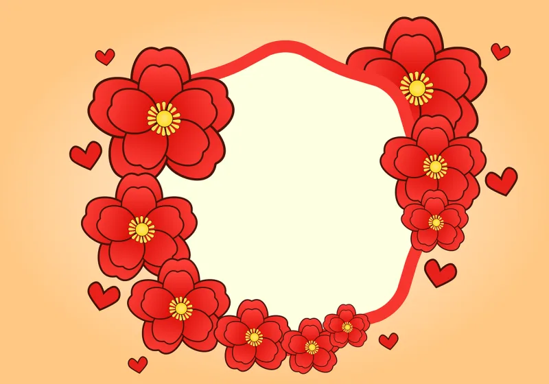 Floral frame Border Frame Stickdatei – Blumen