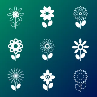 Flowers Flower icons Icons Stickdatei