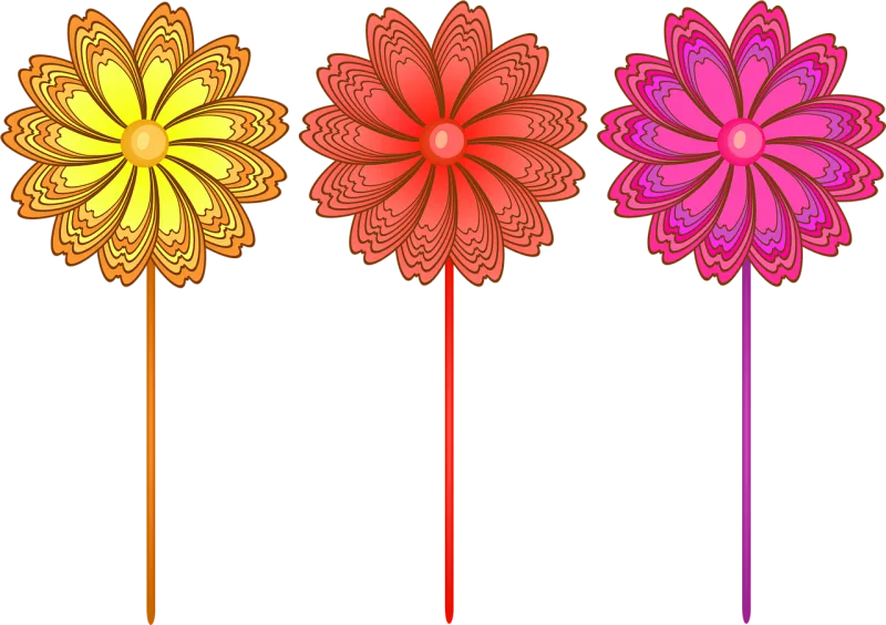 Flowers Colorful Floral Stickdatei – Blumen