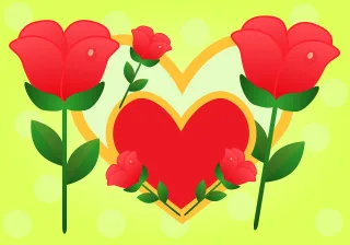 Floral card Greeting Red tulip Stickdatei