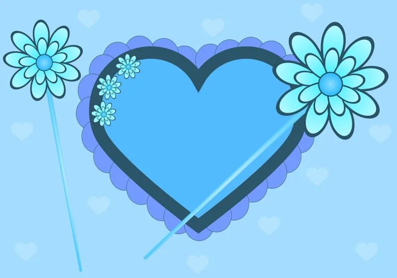 Heart Romantic Copy space Stickdatei – Herzen & Liebe