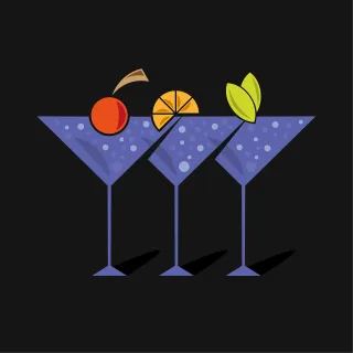Alcoholic drinks Cocktails Mocktails Stickdatei
