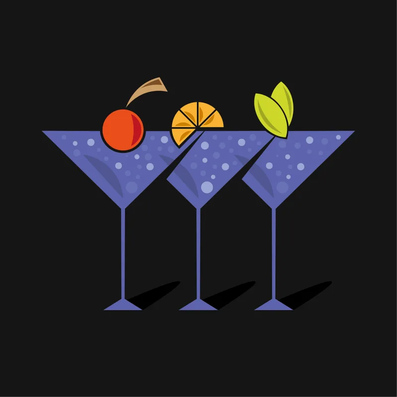 Alcoholic drinks Cocktails Mocktails Stickdatei – Essen & Trinken