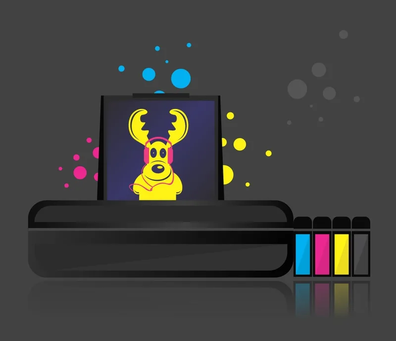 Printer Ink Cmyk Stickdatei – Tiere