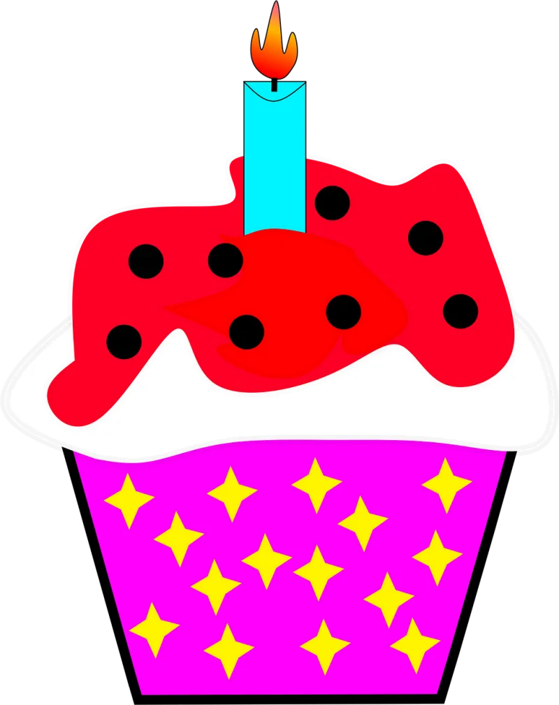 Cupcake Celebrate Happy birthday Stickdatei – Kinder